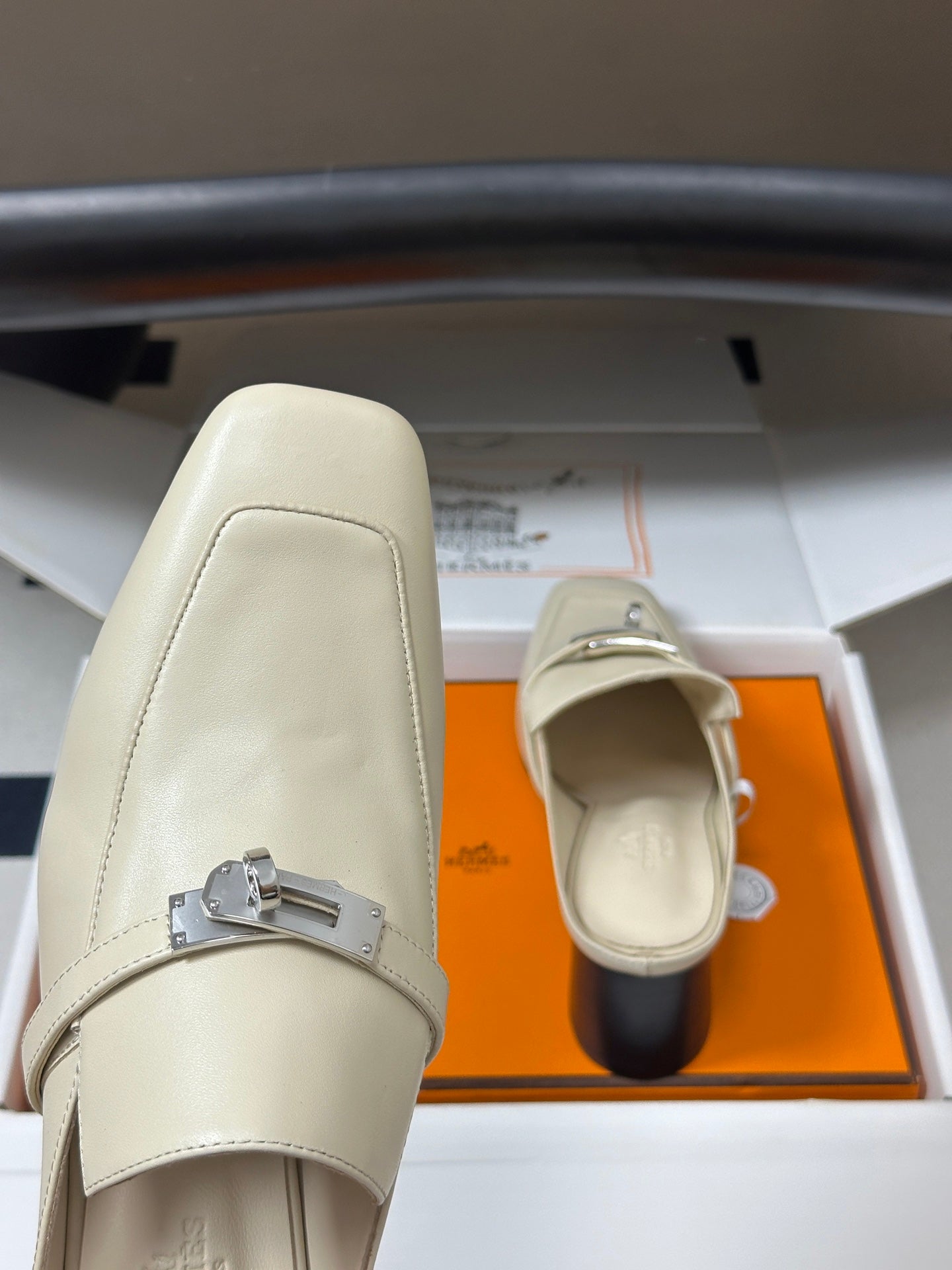 HM Blossom Mule 65mm Beige Sheepskin 902908