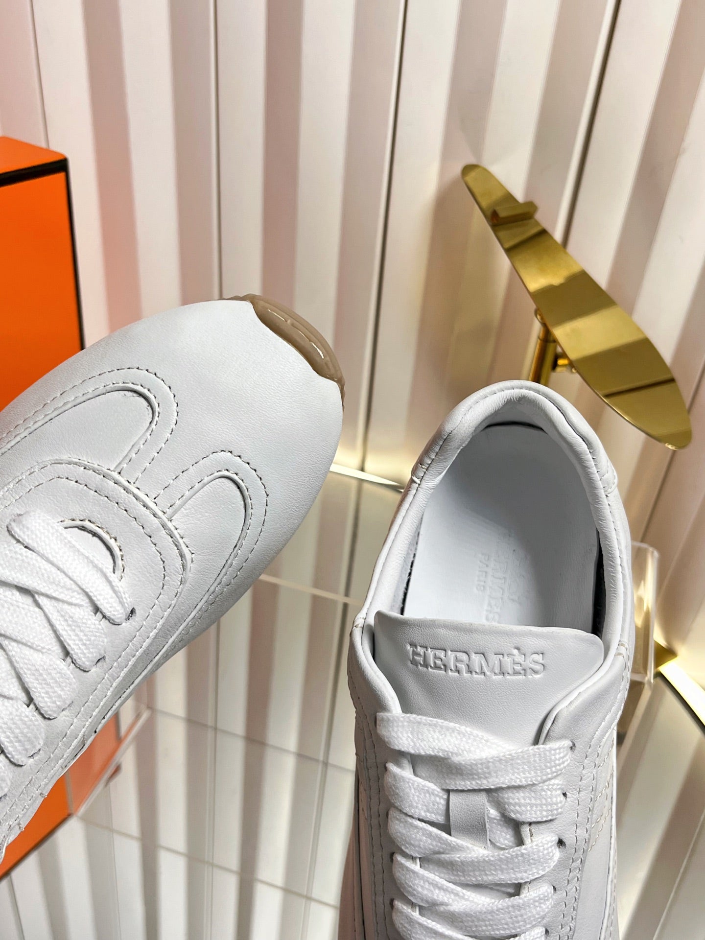 HM May Derby Shoes White Calfskin 616144