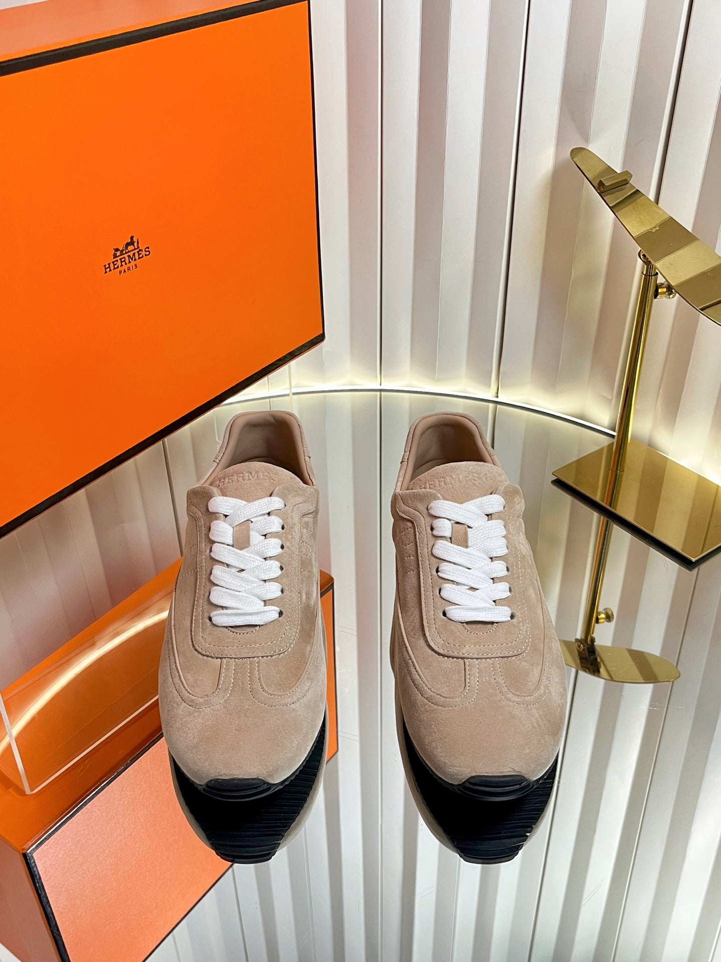 HM May Derby Shoes Taupe Suede 616149