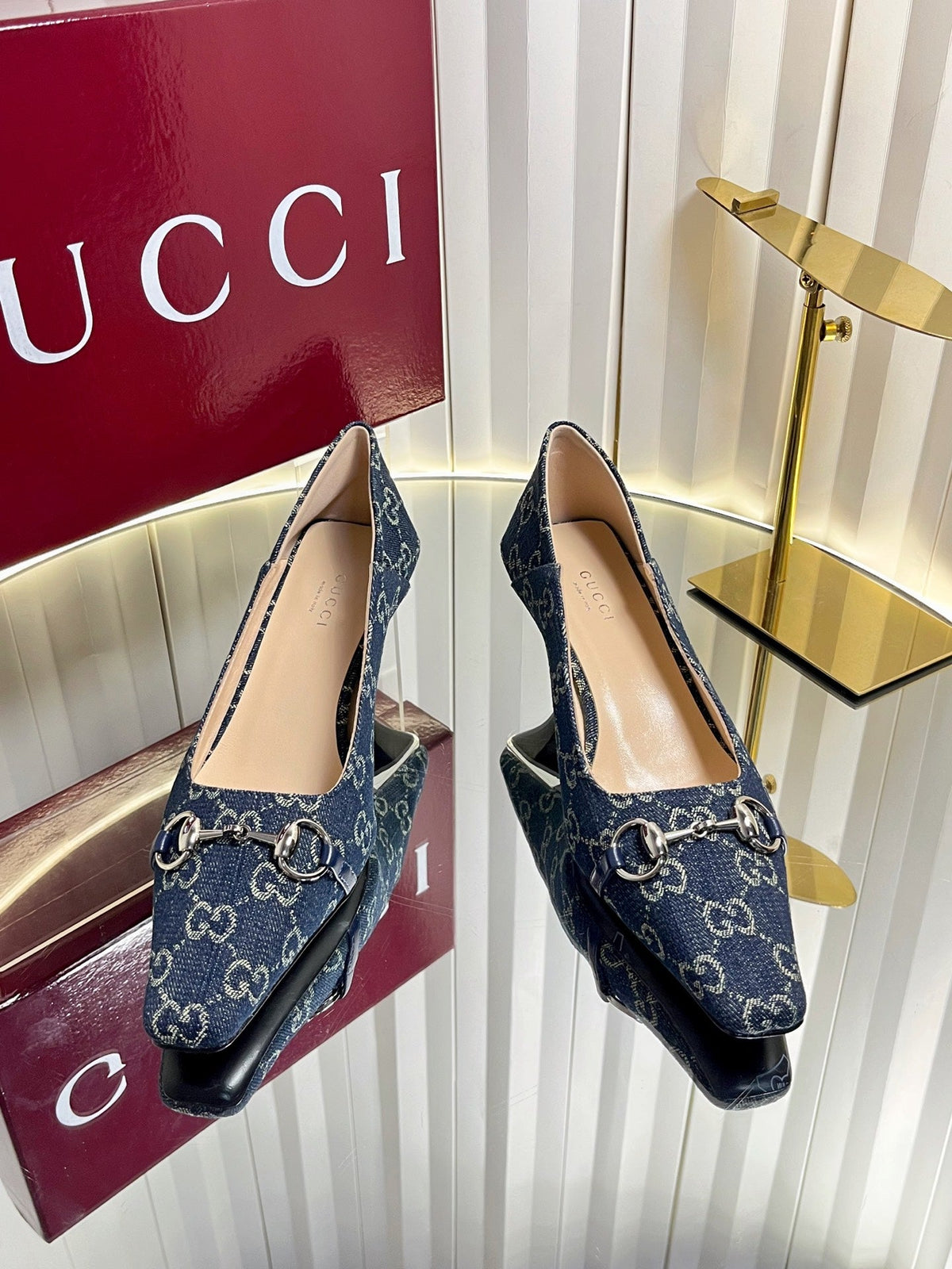 GG 26s Vittoria Pumps Dark Blue Canvas 768133