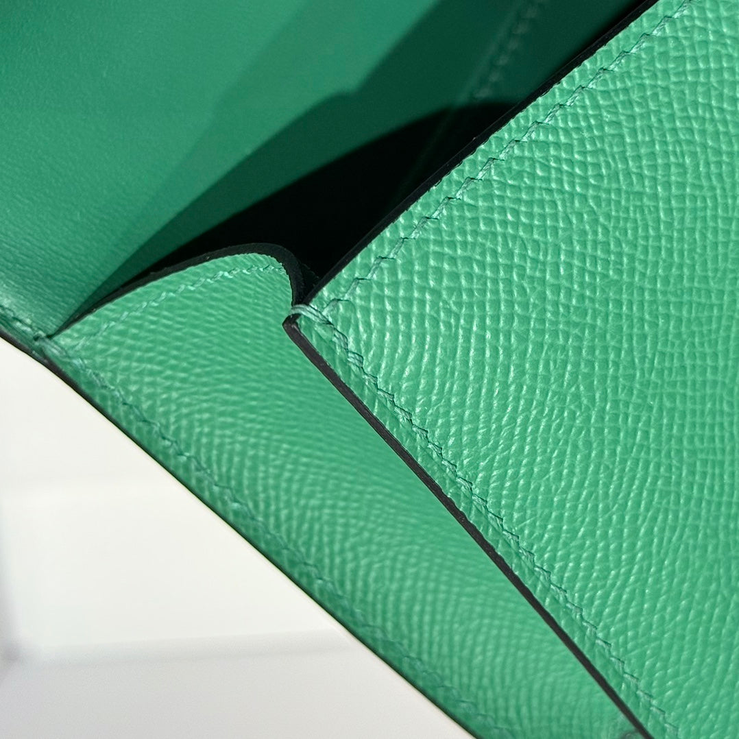HM Constance Elan 24cm Bag Dark Green Epsom Leather Silver Hardware