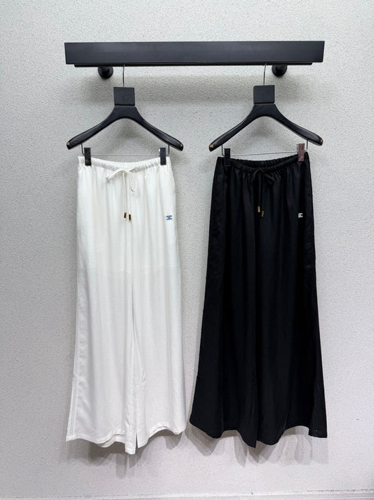 Celine Casual Trousers Lyocell Linen 398293