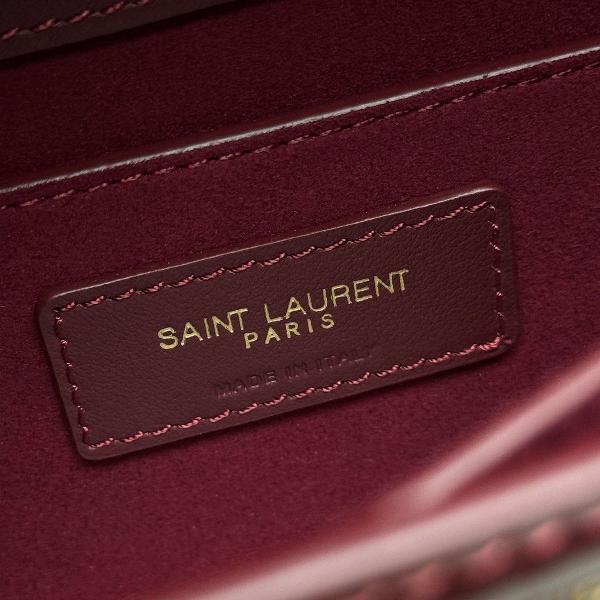 YSL Sunset Bag 22cm Burgundy Patent Leather 285543
