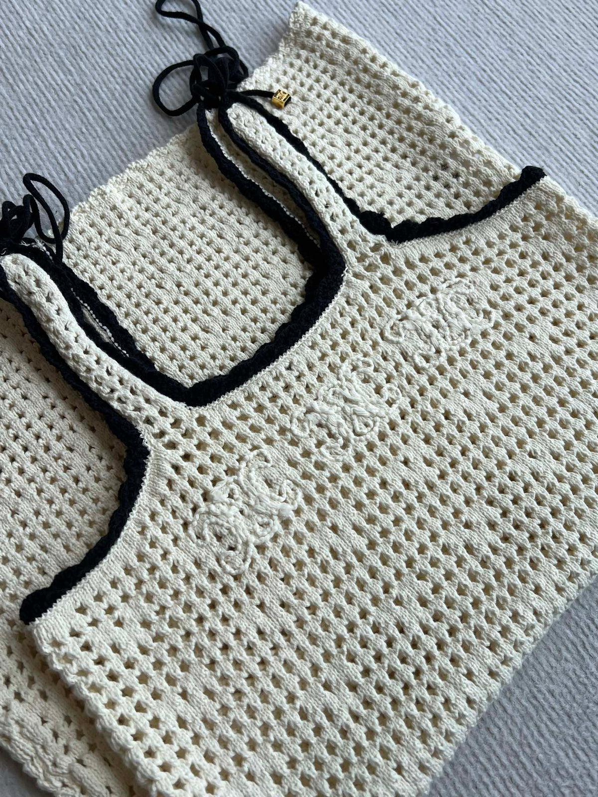Celine 25 Hollow Camisole Dress White Cotton