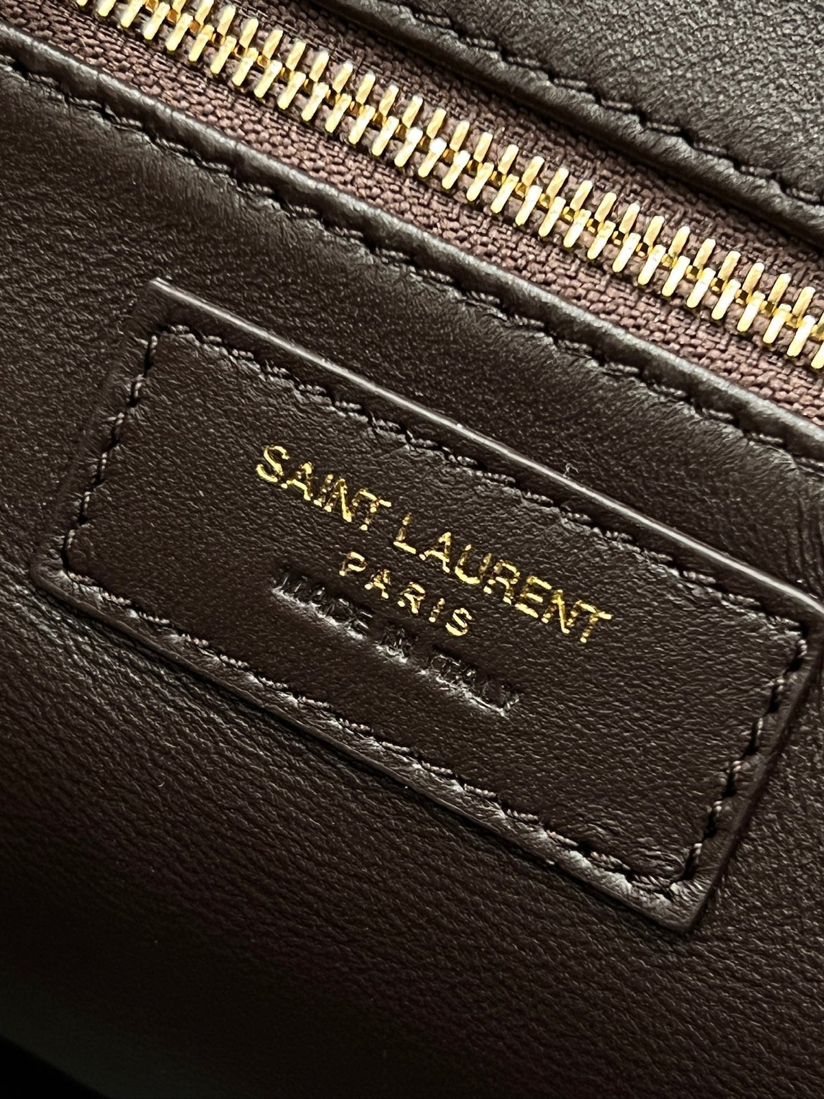 YSL 26s Tote Bag Brown Yellow Leopard Print Horsehair Leather