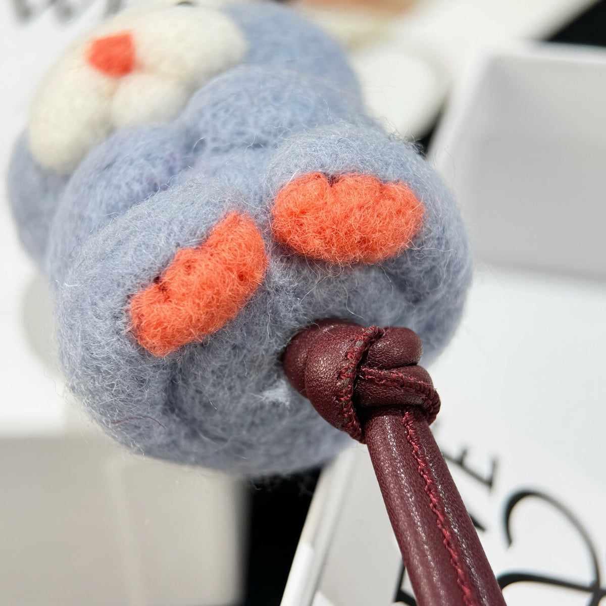 Loewe x Suna Fujita Hamster Blue White Charm Gray Felt and Calf
