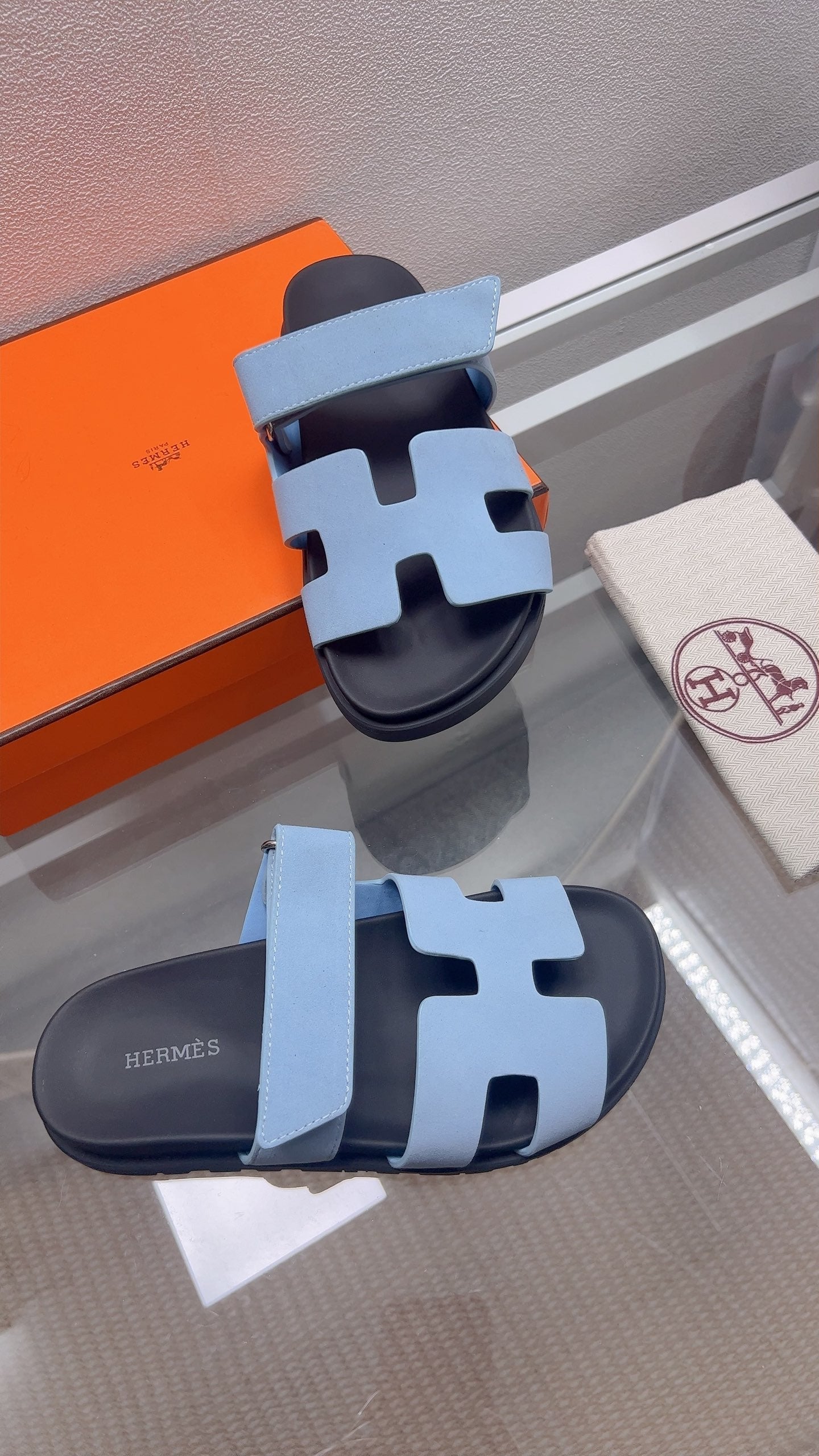HM Chypre Sandal Stale Blue Suede 827516