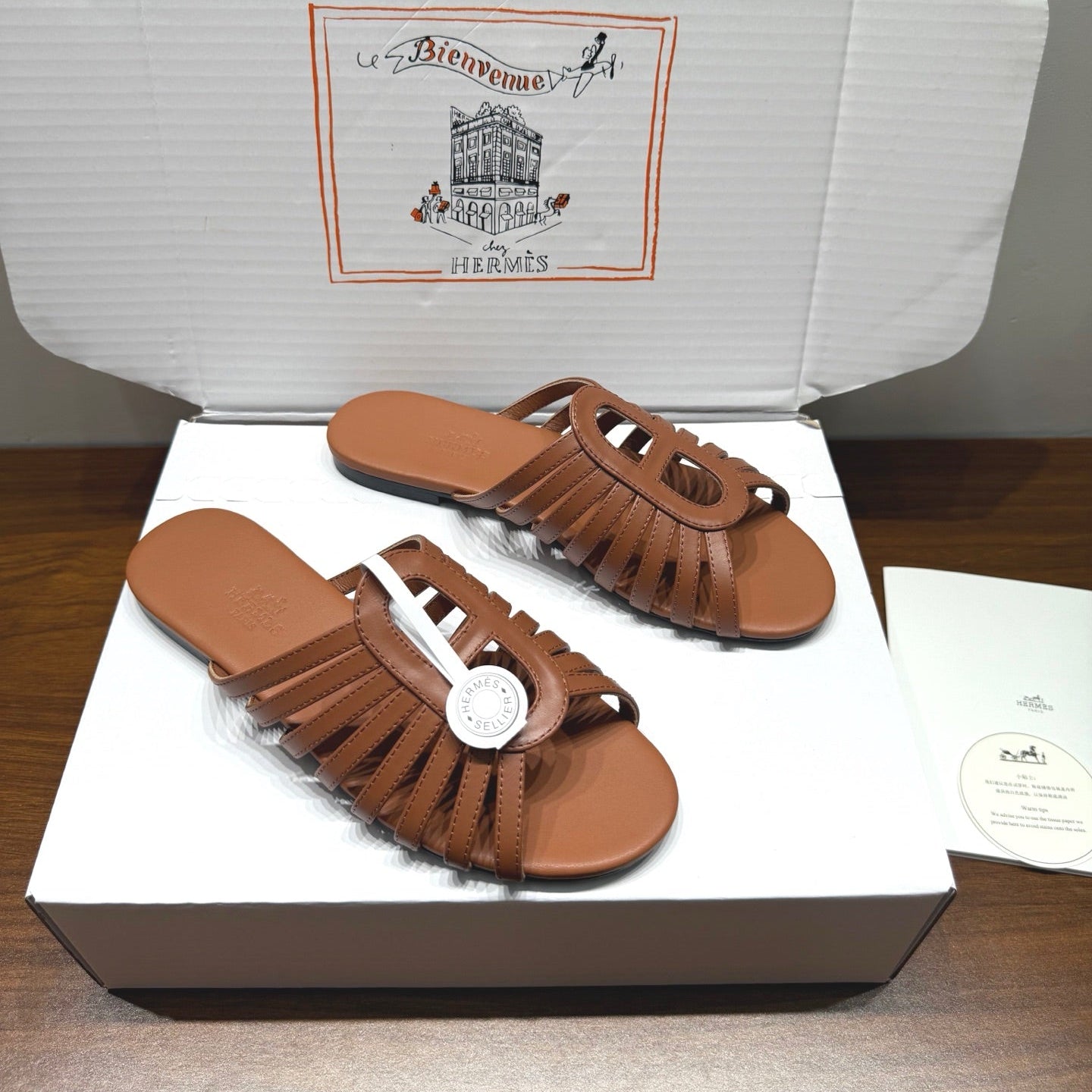 HM Noria Sandals Tan Leather 849473