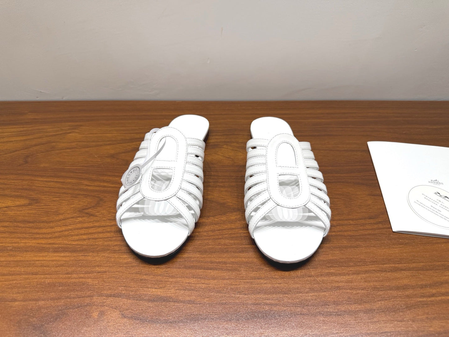 HM Noria Sandals White Leather 849476