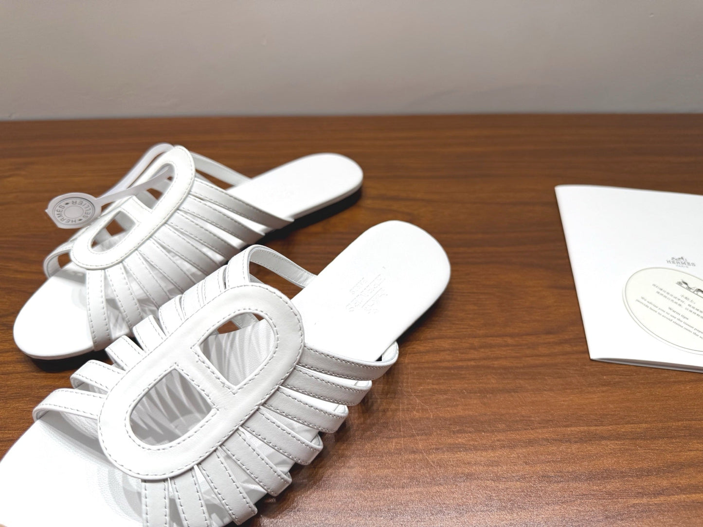 HM Noria Sandals White Leather 849476