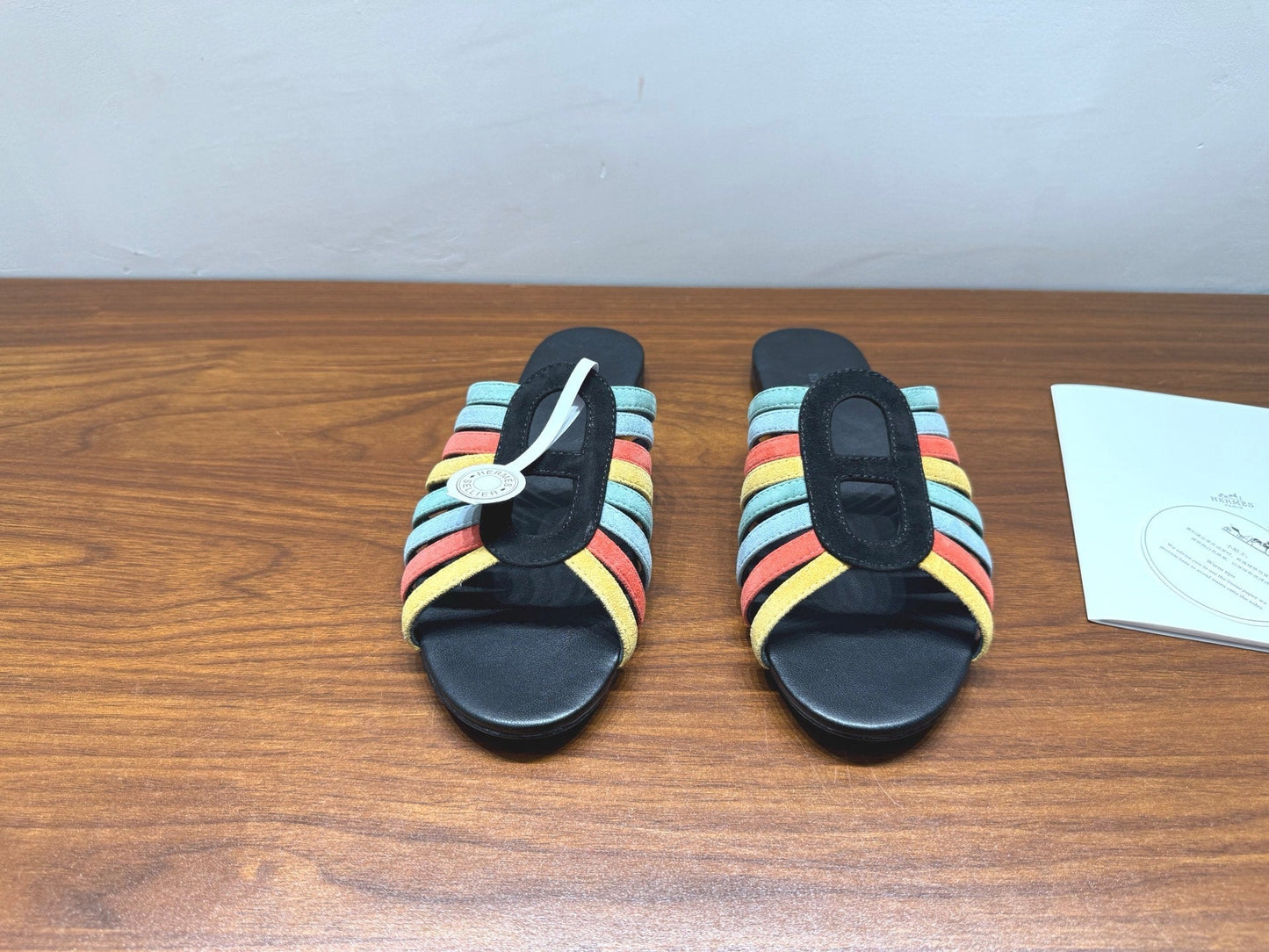 HM Noria Sandals Black Colorful Suede 849481