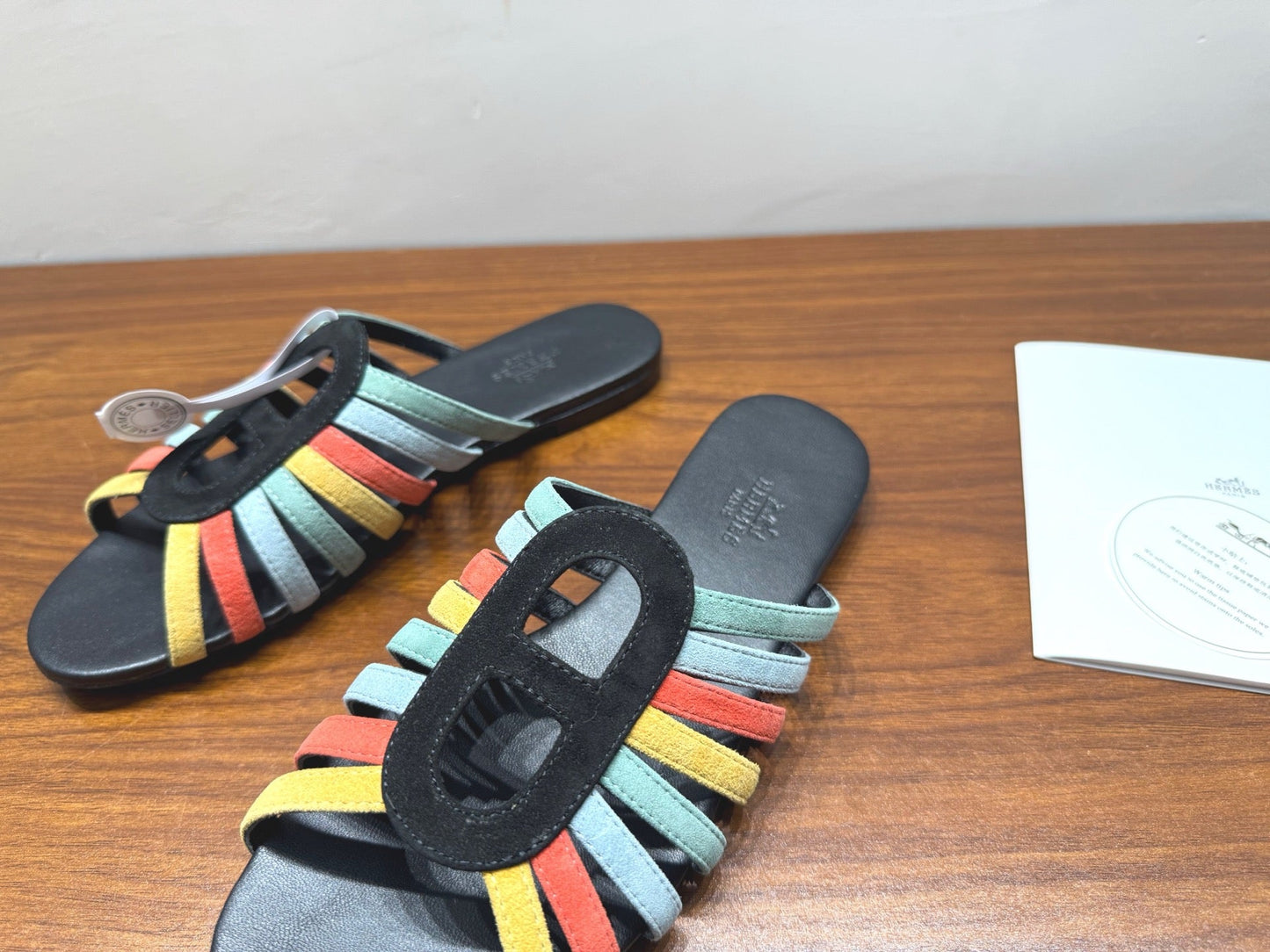 HM Noria Sandals Black Colorful Suede 849481