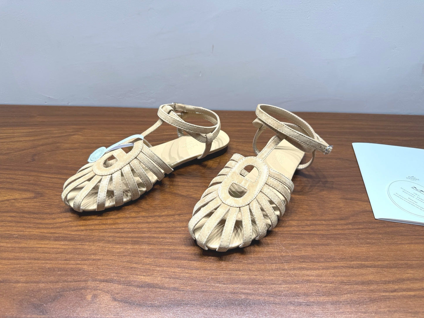 HM Nour Sandals Light Khaki Suede 849487
