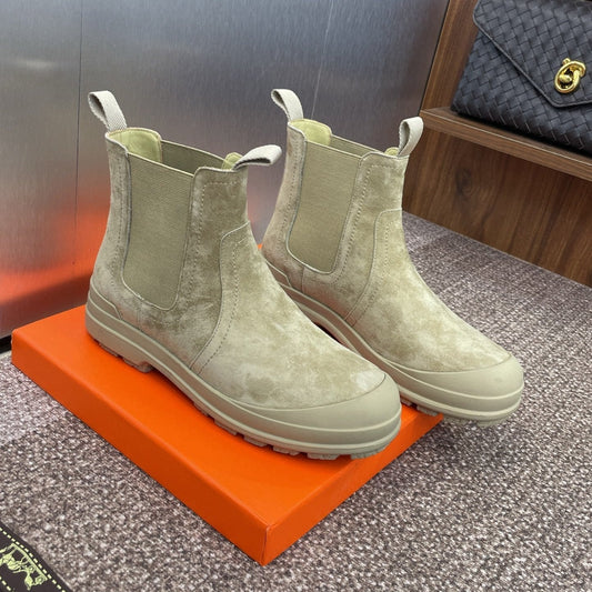 HM 25 Chelsea Ankle Boots Taupe Suede 508487