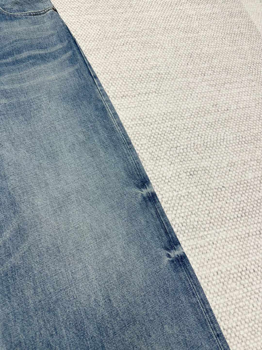 Celine Wide-leg Jeans Light Blue Cotton