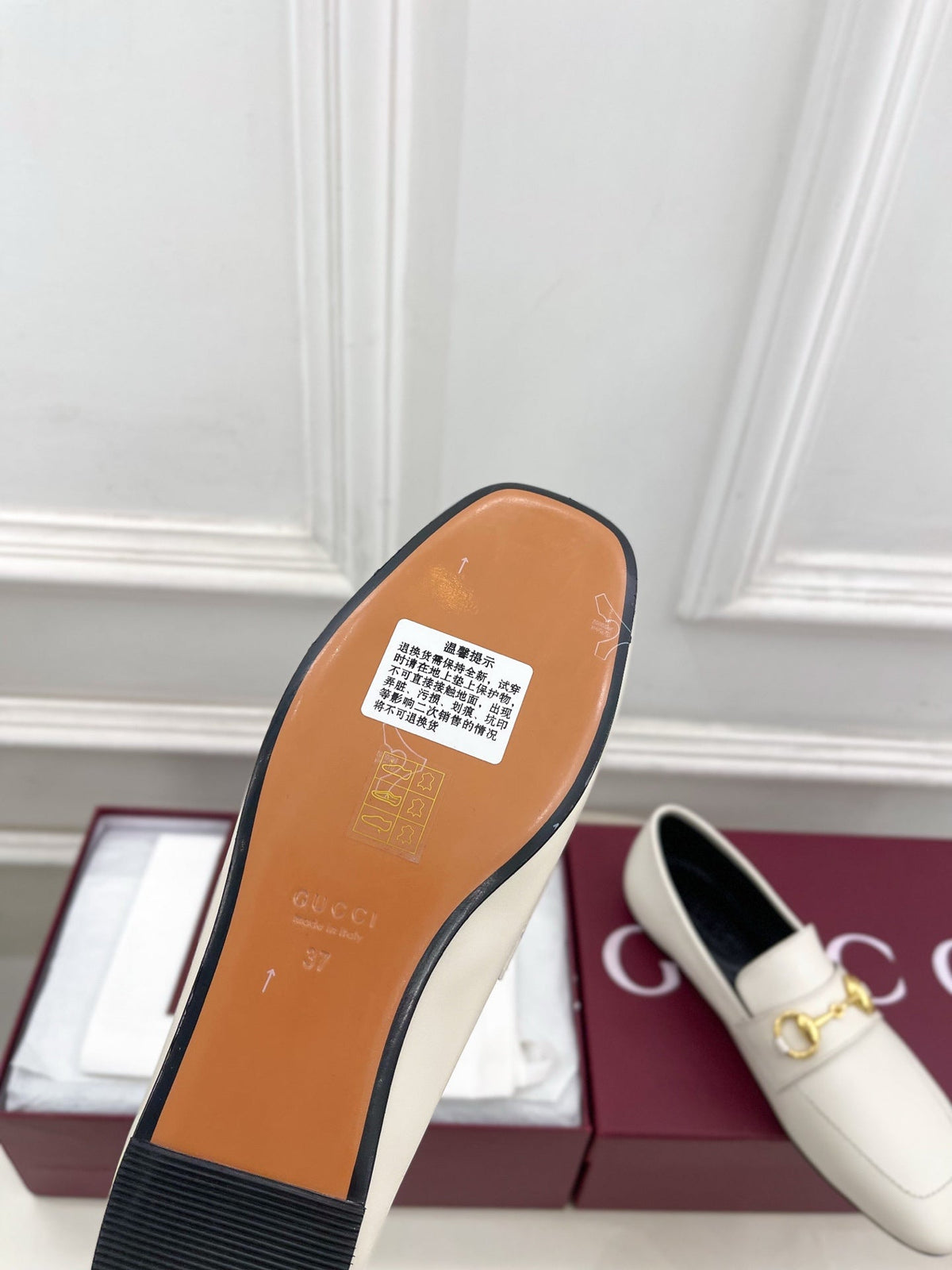 GG 26s Loafer With Horsebit White Leather 640282