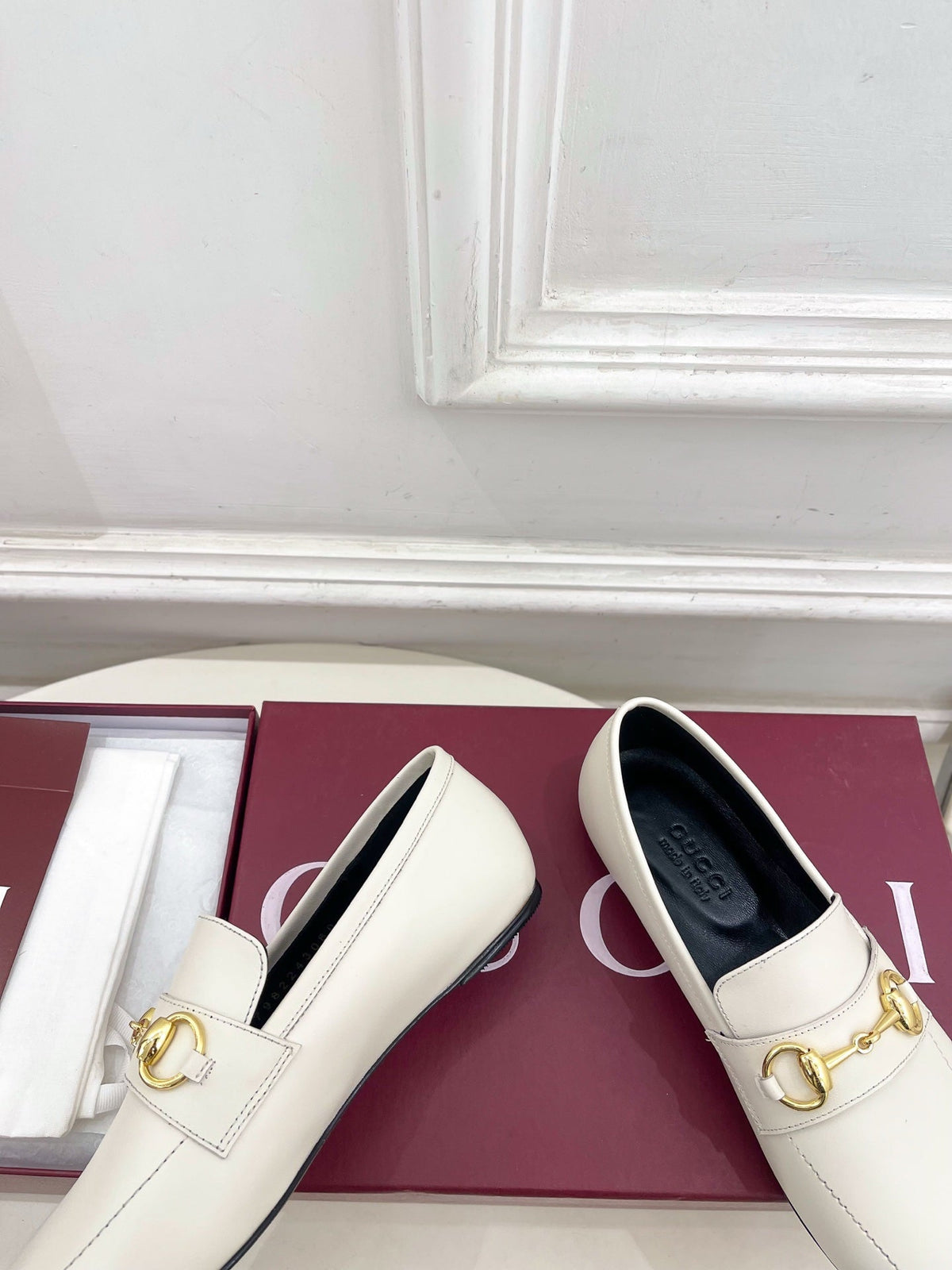 GG 26s Loafer With Horsebit White Leather 640282