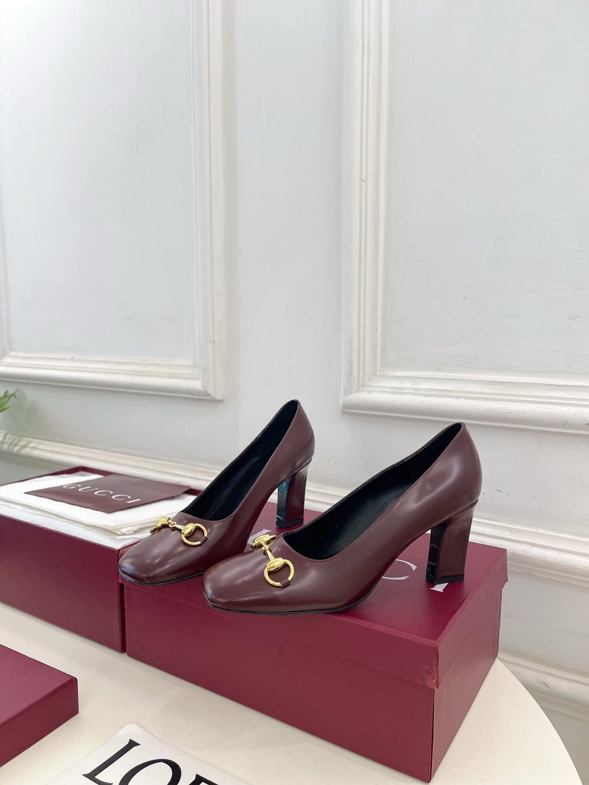GG 26s Signora Pump 7.5cm Burgundy Leather 640307