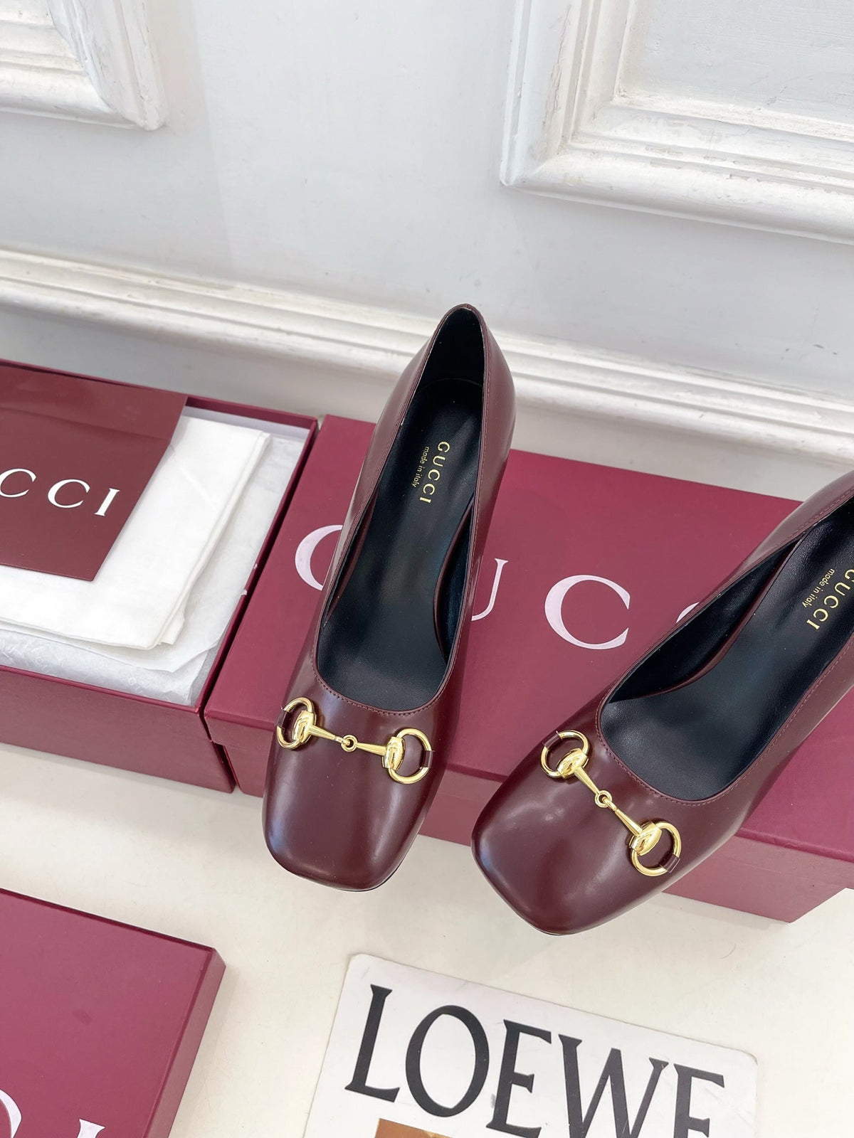 GG 26s Signora Pump 7.5cm Burgundy Leather 640307