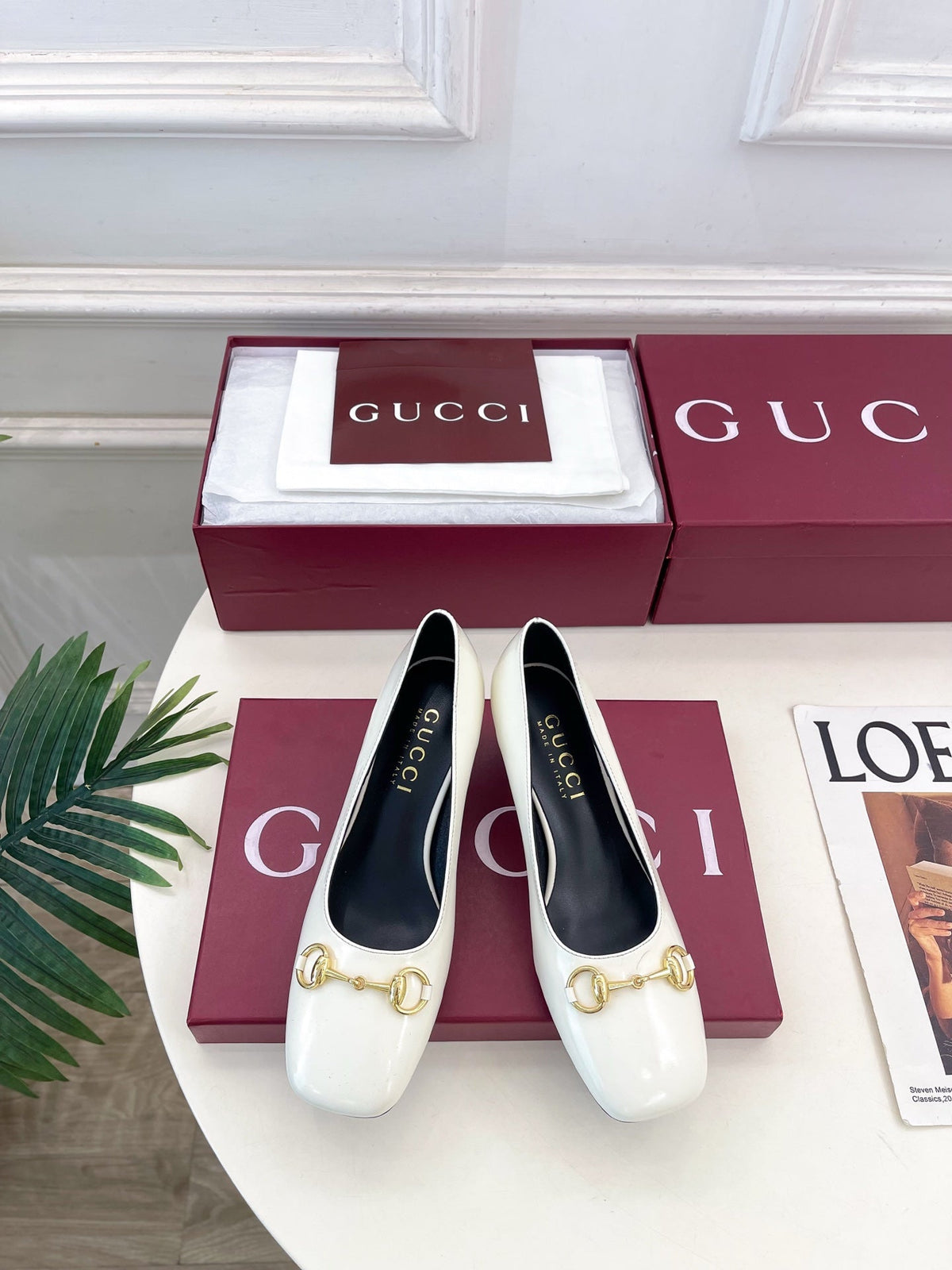 GG 26s Signora Pump 5.5cm White  Leather 640311