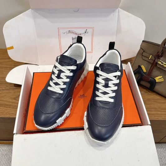 HM 26ss Sneakers Navy Blue Leather 638581