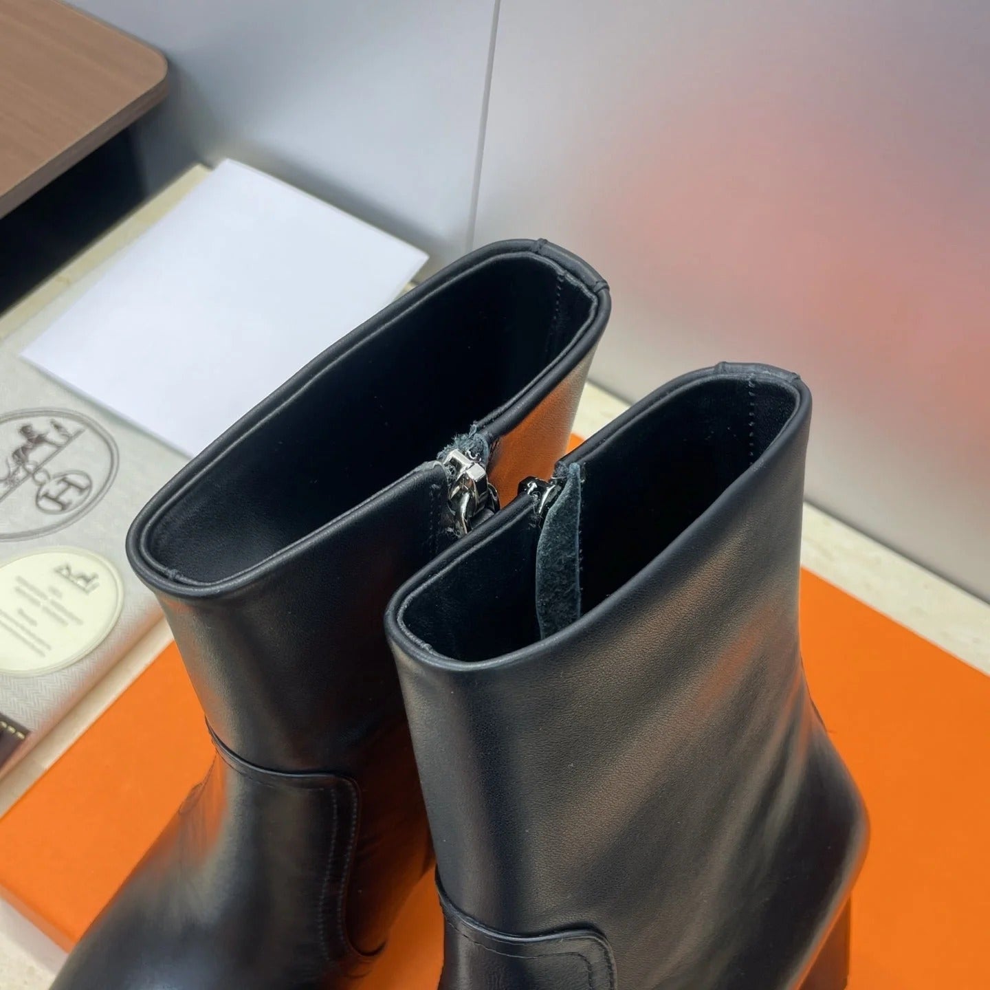 HM 26ss Lolita Chelsea Boots 80 Black Calfskin 607089