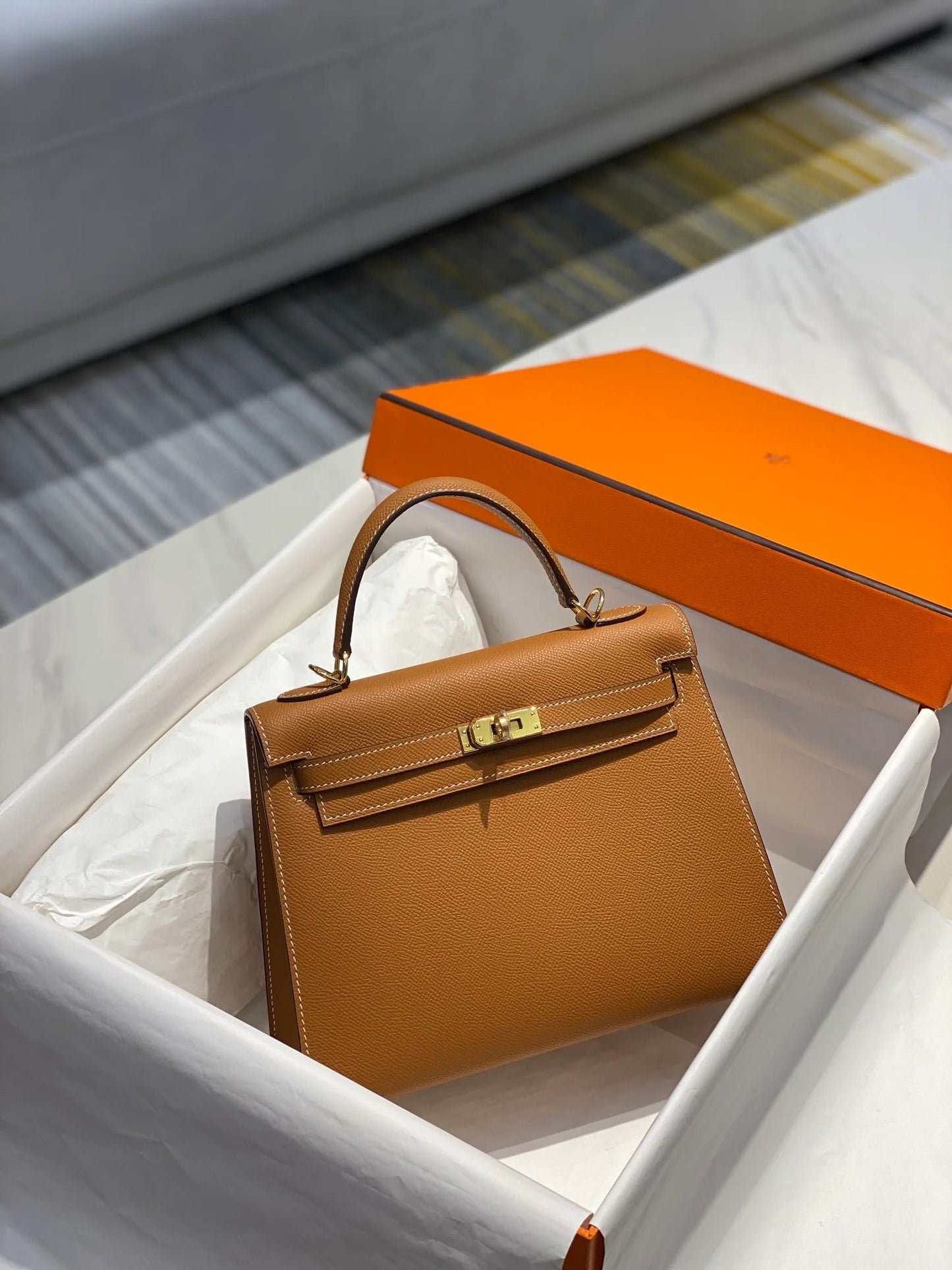 Hermes 2025 Kelly Brown Epsom Leather with Gold Hardware