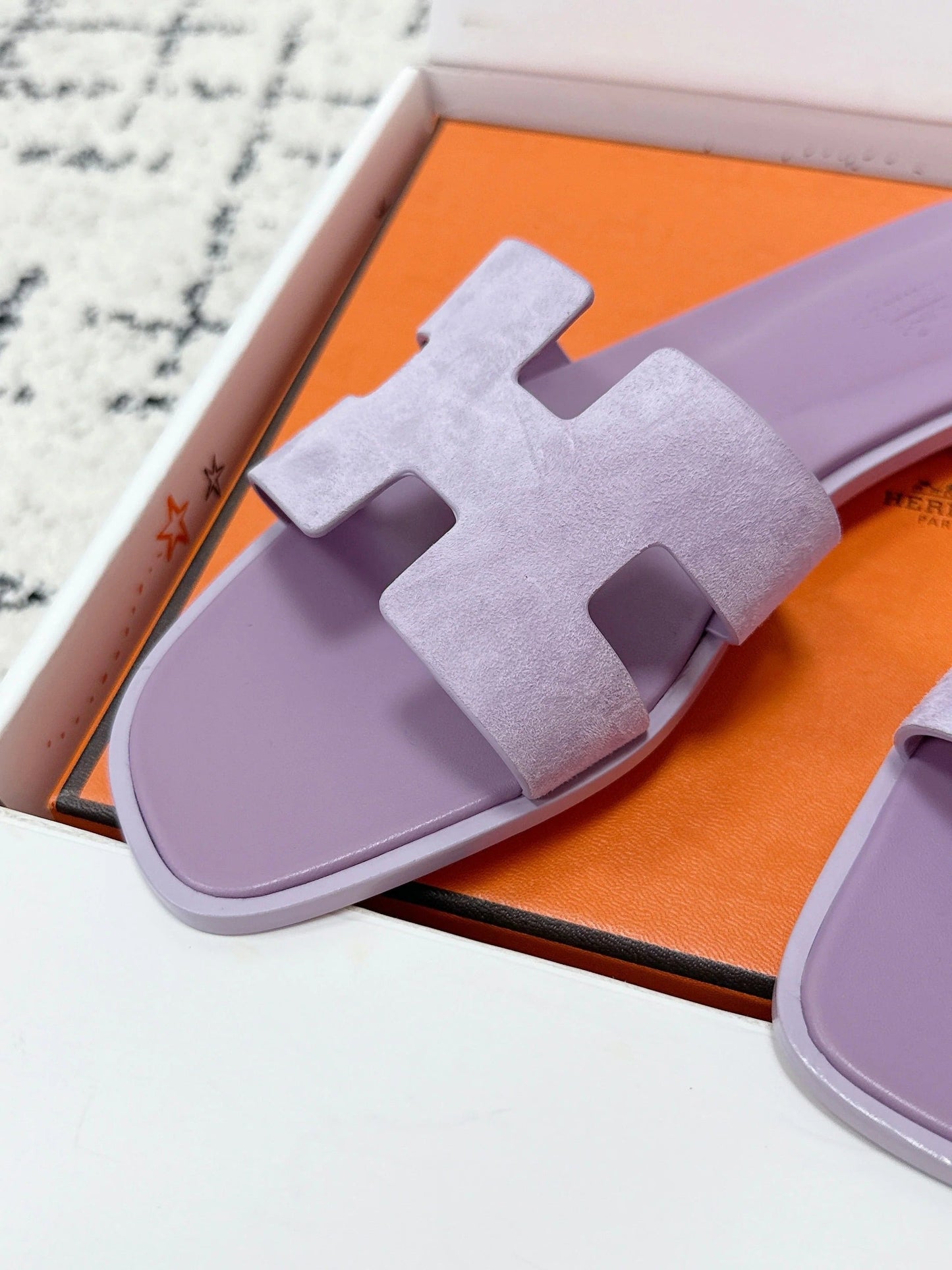 HM 26ss Oran Sandals Purple Suede 617188