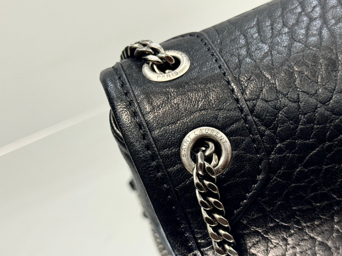 YSL Niki Mini Handbag 18 Black Lambskin Sliver Hardware