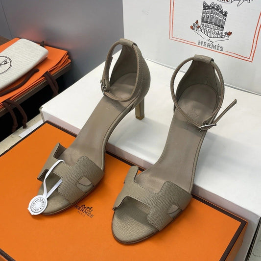 HM 26ss High Heel Sandals 70 Taupe Cowhide 607122