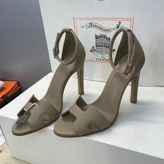 HM 26ss High Heel Sandals 105 Taupe Cowhide 607127