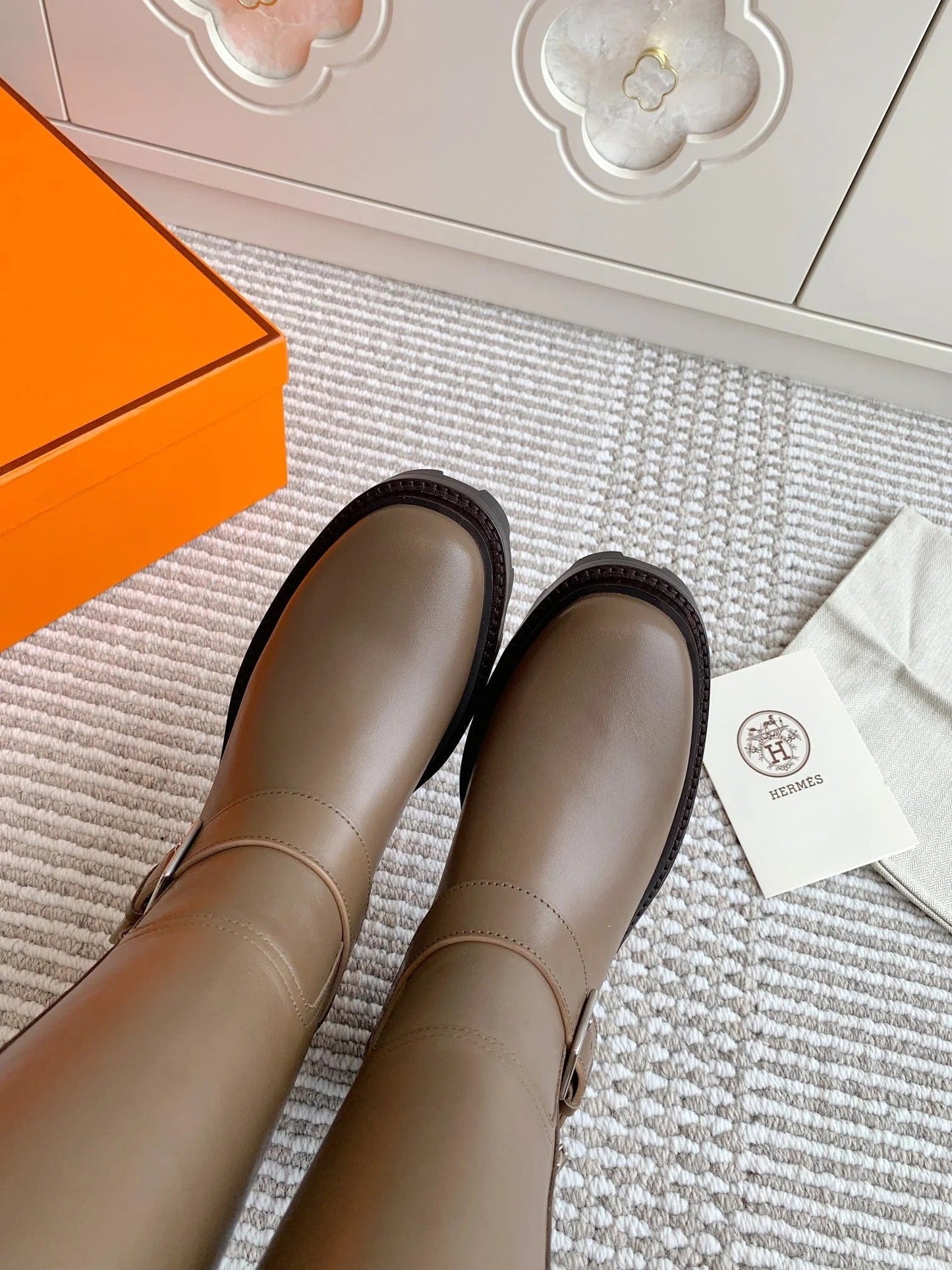 HM JAIME BOOT IN CEDAR BROWN CALFSKIN