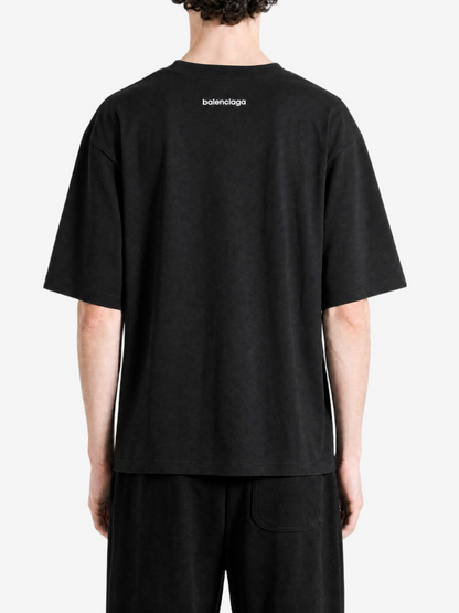 BALENCIAGA - Men Medium Fit Tech Logo T-Shirt